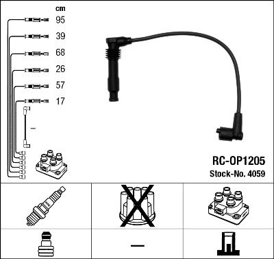 Uždegimo laido komplektas NGK 4059