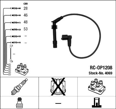 Uždegimo laido komplektas NGK 4069