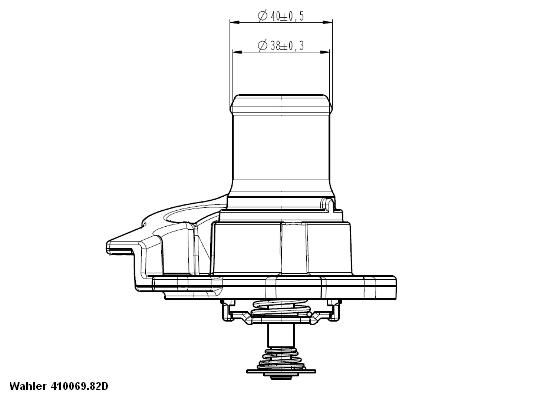 BorgWarner (Wahler) 410937.82D Termostatas, aušinimo skystis