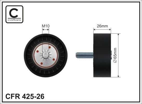CAFFARO 425-26 Kreipiantysis skriemulys, paskirstymo diržas