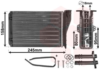 VAN WEZEL 43006249 Šilumokaitis, salono šildymas