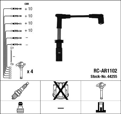 Uždegimo laido komplektas NGK 44255