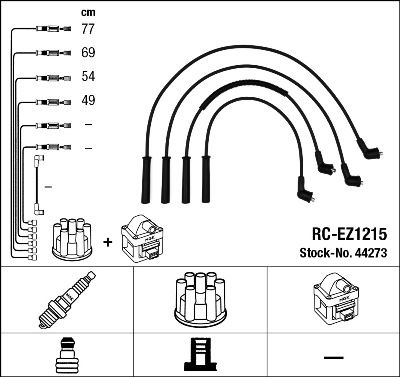 Uždegimo laido komplektas NGK 44273