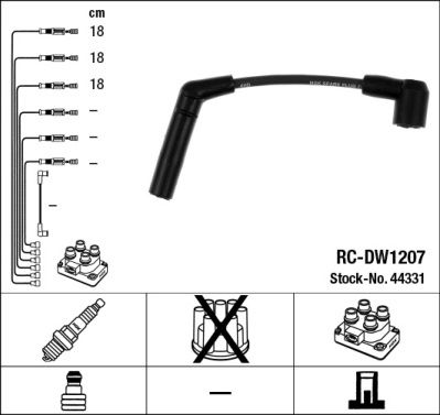 Uždegimo laido komplektas NGK 44331