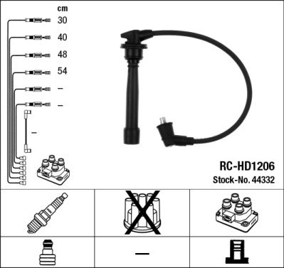 Uždegimo laido komplektas NGK 44332