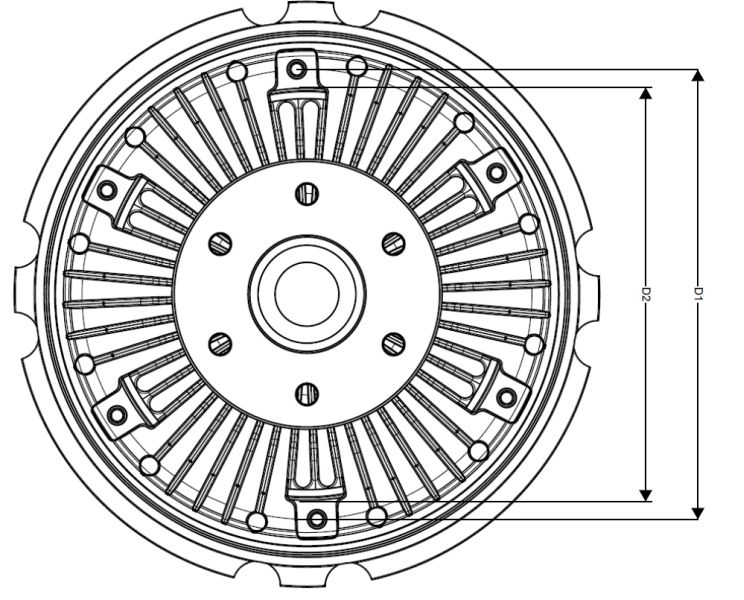 Sankaba, radiatoriaus ventiliatorius NRF 49722