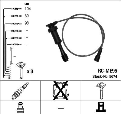 Uždegimo laido komplektas NGK 5074