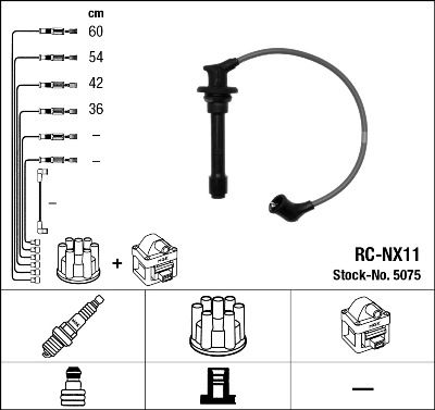 Uždegimo laido komplektas NGK 5075