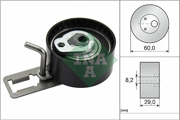 Įtempiklio skriemulys, paskirstymo diržas INA 531085010