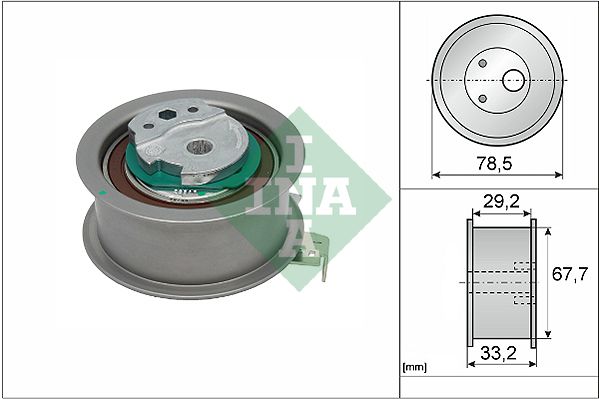 Įtempiklio skriemulys, paskirstymo diržas INA 531092710