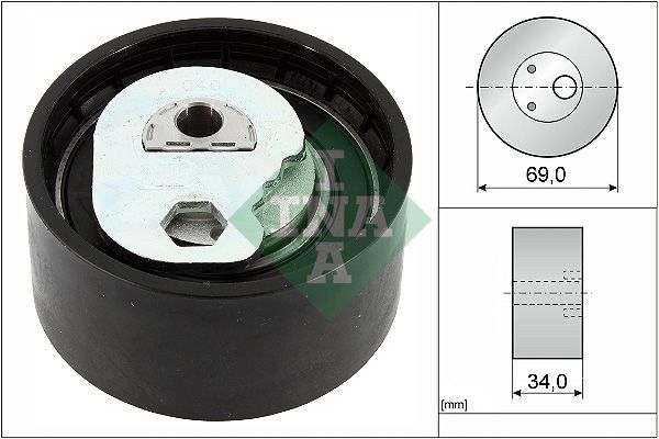 Įtempiklio skriemulys, paskirstymo diržas INA 531094110