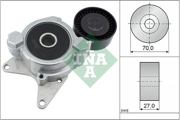 INA 534 0174 10 Diržo įtempiklis, V formos rumbuotas diržas