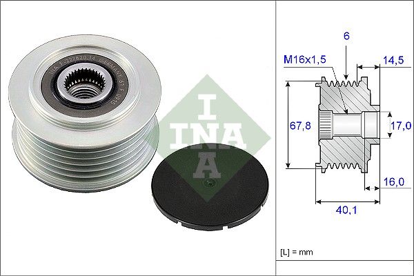 INA 535 0047 10 Laisvos eigos sankaba, kint. sr. generatorius