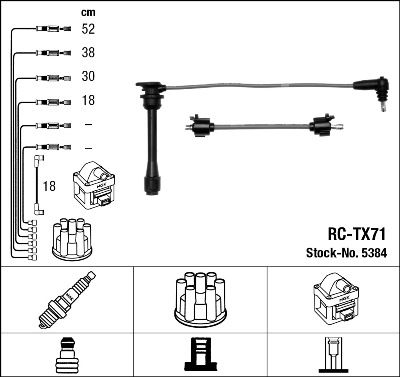 Uždegimo laido komplektas NGK 5384