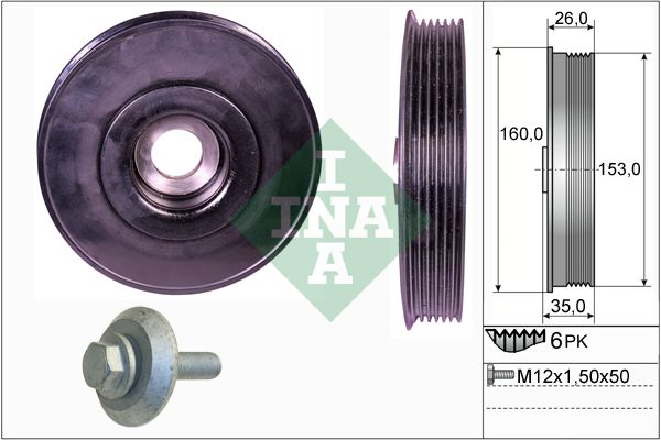 INA 544 0079 20 Alkūninio veleno skriemulių rinkinys