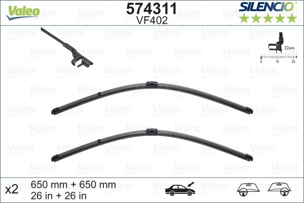 VALEO 574311 Valytuvai
