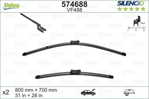 VALEO 574688 Valytuvai