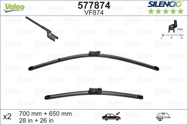 VALEO 577874 Valytuvai