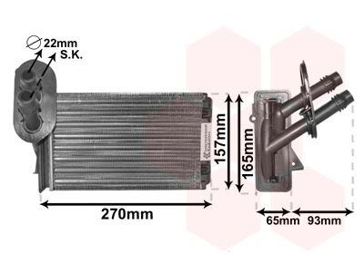 VAN WEZEL 58006173 Šilumokaitis, salono šildymas