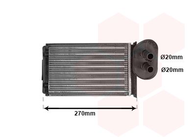 VAN WEZEL 58006296 Šilumokaitis, salono šildymas