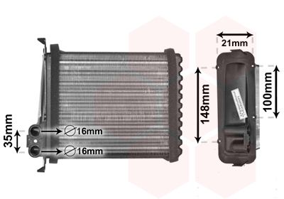 VAN WEZEL 59006085 Šilumokaitis, salono šildymas