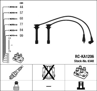 Uždegimo laido komplektas NGK 6348