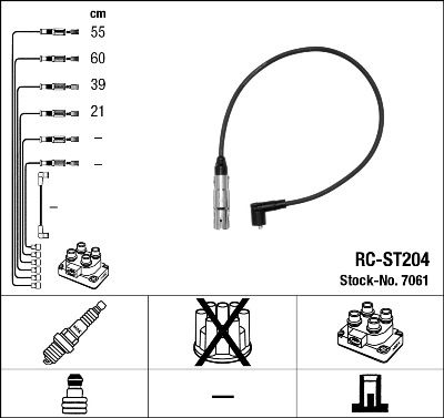 Uždegimo laido komplektas NGK 7061