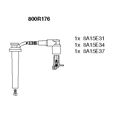 Uždegimo laido komplektas BREMI 800R176