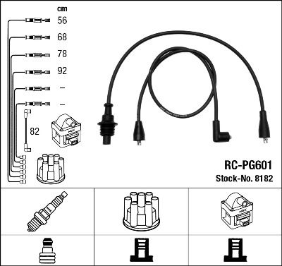 Uždegimo laido komplektas NGK 8182