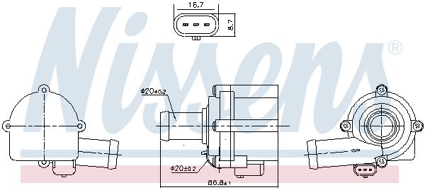 NISSENS 832152 Vandens siurblys, variklio aušinimas