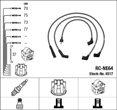 Uždegimo laido komplektas NGK 8517