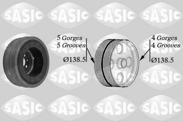 SASIC 9001804 Skriemulys, alkūninis velenas