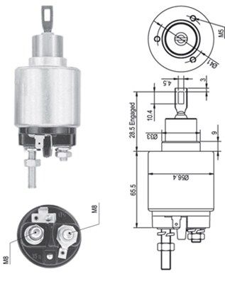 Solenoidinis jungiklis, starteris MAGNETI MARELLI 940113050325