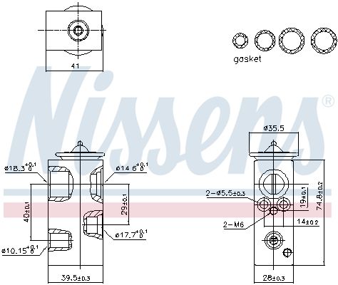 NISSENS 999450 Išsiplėtimo vožtuvas, oro kondicionavimas