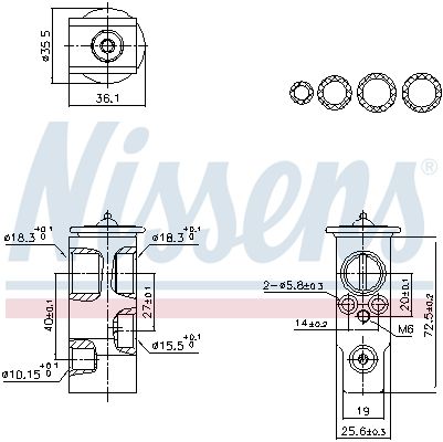 NISSENS 999455 Išsiplėtimo vožtuvas, oro kondicionavimas