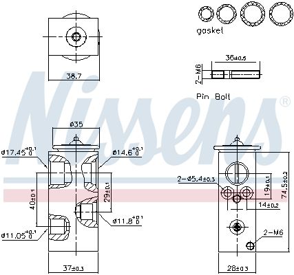 NISSENS 999456 Išsiplėtimo vožtuvas, oro kondicionavimas