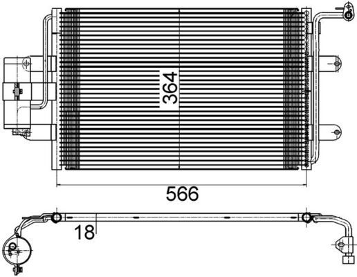 MAHLE AC 180 000S Kondensatorius, oro kondicionierius