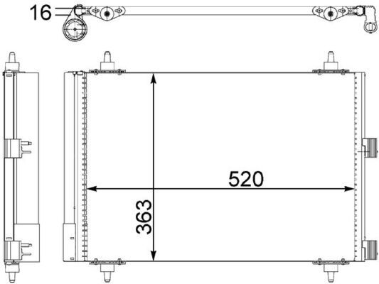 MAHLE AC 447 000S Kondensatorius, oro kondicionierius