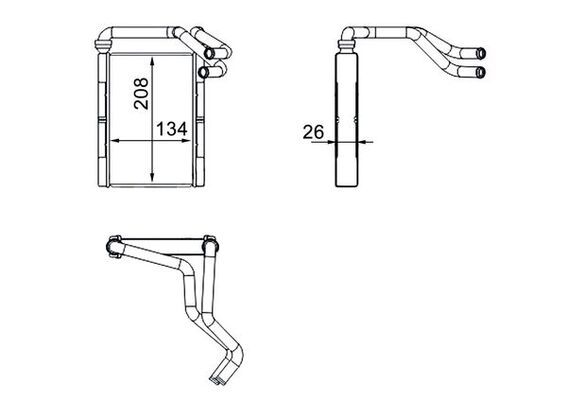 MAHLE AH 273 000S Šilumokaitis, salono šildymas