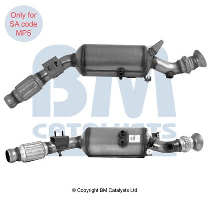 Suodžių / kietųjų dalelių filtras, išmetimo sistema BM Catalysts BM11461H