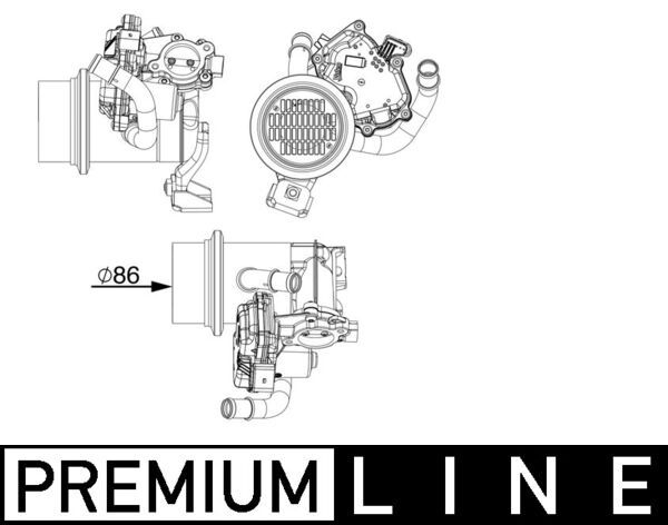 Aušintuvas, išmetamųjų dujų recirkuliacija MAHLE CE18000P