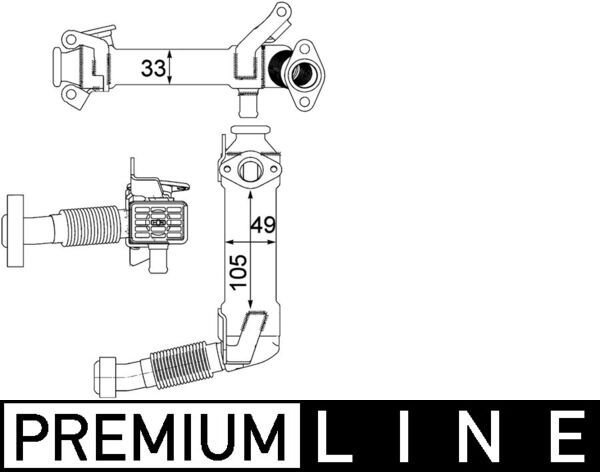 Aušintuvas, išmetamųjų dujų recirkuliacija MAHLE CE21000P