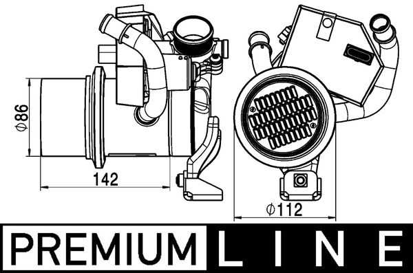 Aušintuvas, išmetamųjų dujų recirkuliacija MAHLE CE5000P