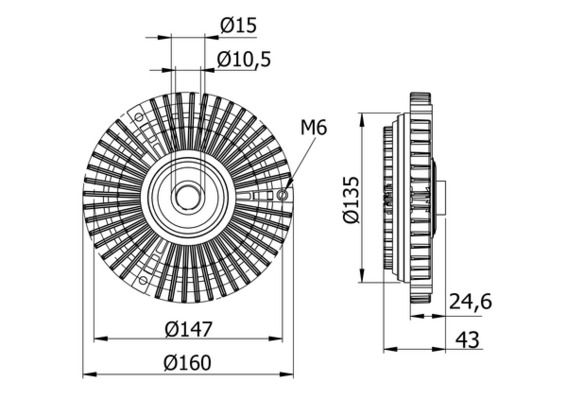 MAHLE CFC 52 000S Sankaba, radiatoriaus ventiliatorius