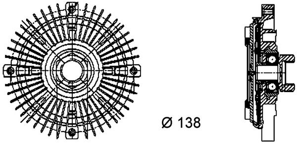 MAHLE CFC 61 000P Sankaba, radiatoriaus ventiliatorius