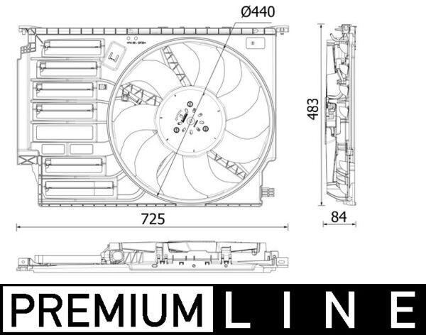 MAHLE CFF 547 000P Ventiliatorius, radiatoriaus