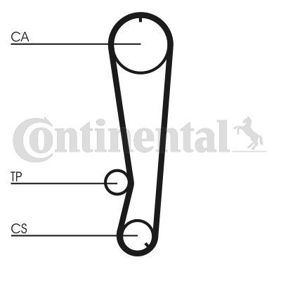 CONTINENTAL CTAM CT569 Paskirstymo diržas