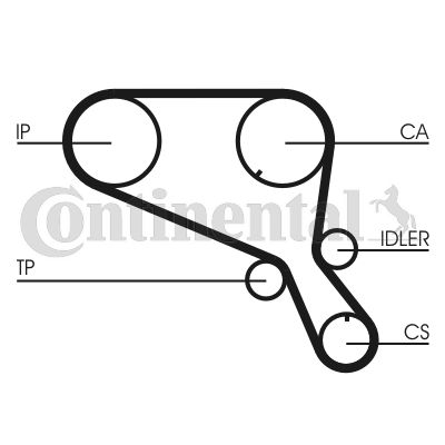 CONTINENTAL CTAM CT953 Paskirstymo diržas