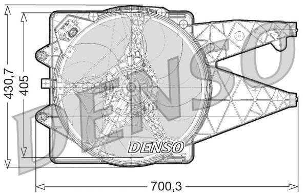DENSO DER01020 Ventiliatorius, radiatoriaus