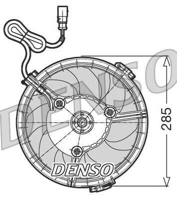 DENSO DER02005 Ventiliatorius, radiatoriaus